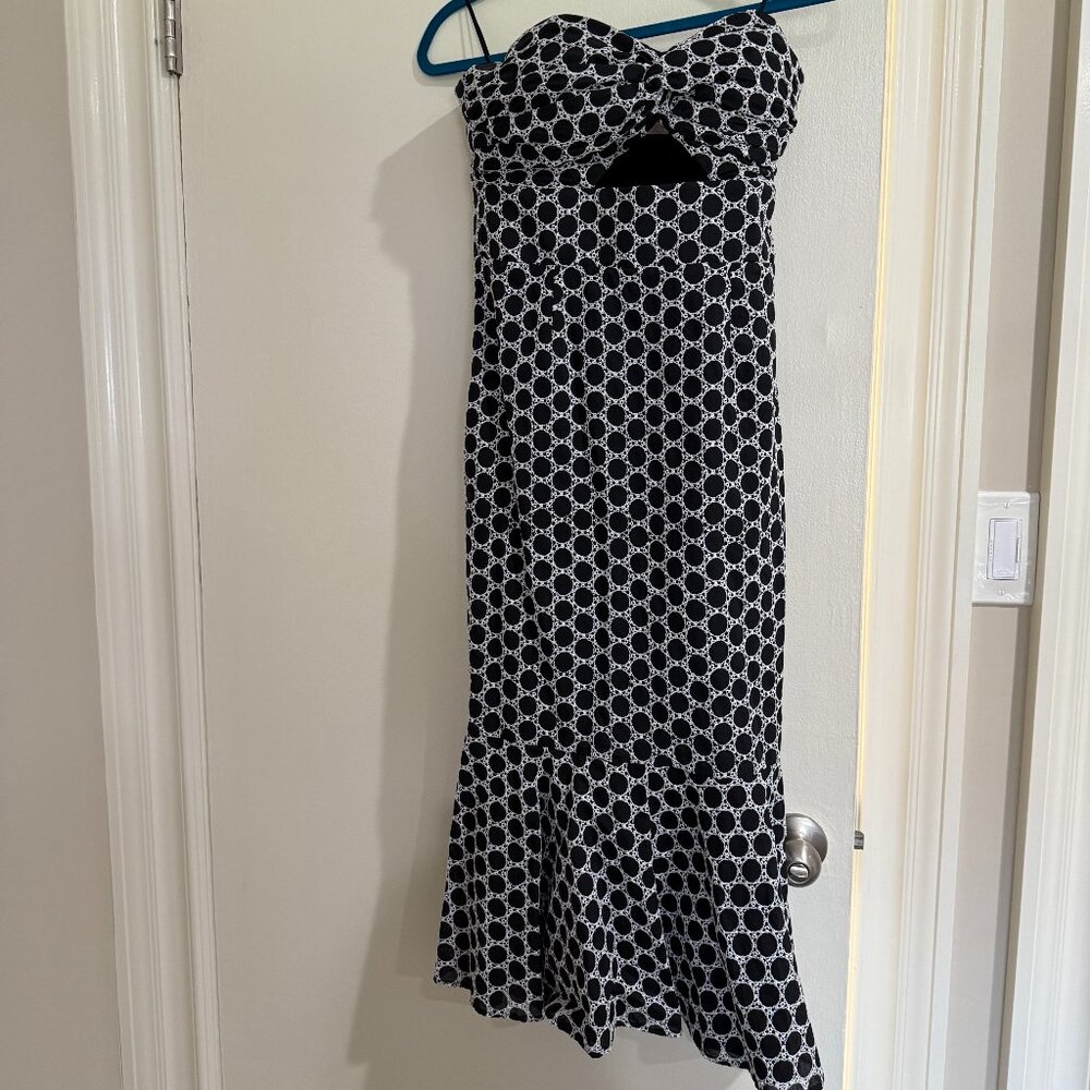 Black and White Polka Dot Cocktail Dress